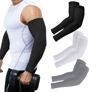 1-5Pair UV Sun Protection Compression Sports Cooling Arm Sleeves for Men & Women - Picture 1 of 19