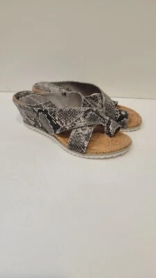 Donald J PLINER Mujer Cuña Cuero Sandalias Talla 10 M Foto 1 de 4