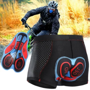 Gel Padded Cycling Shorts Bicycle Underwear Gel Seat Absorb Shock Bike Underpant - Picture 1 of 48