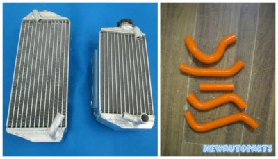 Radiador de aluminio L&R + manguera naranja para 07 2007 Suzuki RMZ450 RMZ 450 nuevo Foto 1 de 4
