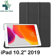 For Apple iPad 10.2 7th Gen 2019 Case Smart Book Stand Leather Folio Cover Black