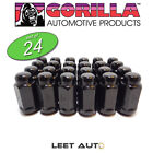 (24pc.) Gorilla Lug Nuts, 14x1.50, Duplex Length, Black, Bulge Acorn, 91148XLBC