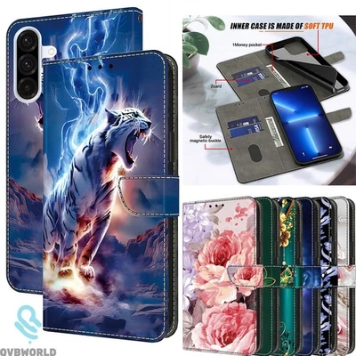 Case for Samsung A81 A11 A8 A7 A5 Note20 Pattern Leather Wallet Case Phone Cover - Image 1 of 4