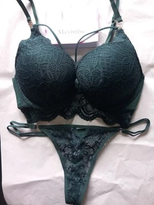 2 SIZES BIGGER MAXIMISE BOOB JOB SUPERBOOST BOMBSHELL BRA & THONG SET PRIMARK - Picture 1 of 8