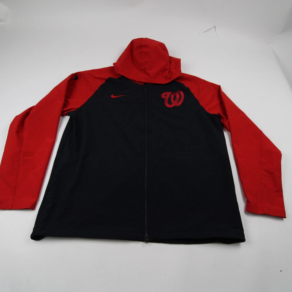 Washington Nationals Nike MLB Authentic Dri-Fit Jacket Men's Black/Red Used - Image 1 of 1