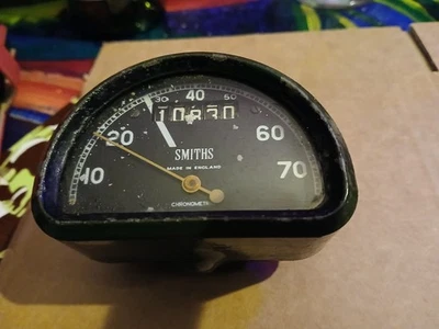 Genuine Smiths D Shaped Speedometer 70 Mph Ariel Colt Bsa Bantam James Greeves  - Image 1 of 3