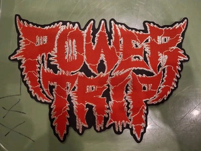 Power Trip Band Big Logo WOVEN PATCH With Metallic Gold Threading  - Image 1 of 4