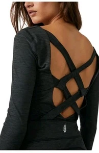 Free People Movement Anthropologie Releve One Piece Jumpsuit in Black XL / 16 - Picture 1 of 9