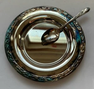 Silver Plated Caviar/Compote Dish with Spoon By Oneida - Picture 1 of 9