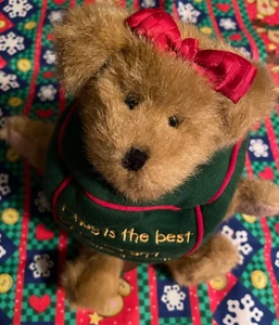 BOYDS BEARS "ABRAZOS" Oso Dorado 8" "Serie Thinkin' of Ya" ¡Vestido de Regalo! - Imagen 1 de 7