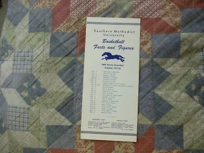 1957-58 SMU BASKETBALL MEDIA GUIDE Yearbook Press Book Program 1958 College AD - Image 1 of 2