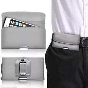 Horizontal Belt Clip Quality Pouch Holster Top Flip Case Holder✔Grey - Picture 1 of 3