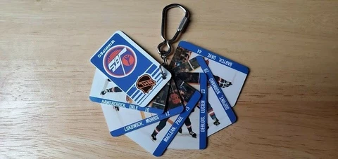 Winnipeg Jets Plastic Player Card keychain 1983 NHLPA Collection 12 Players Cover