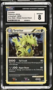 CGC Graded 8 NM/Mint Tyranitar 26/95 Unleashed Cosmo Holo  Pokemon Card - Picture 1 of 2