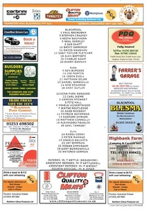 Teamsheet - Blackpool v Queens Park Rangers 2009/10 (16 Jan) - Picture 1 of 1