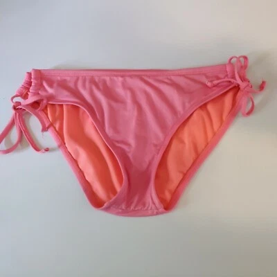 Mossimo women's S swimwear bikini bottom orange color ties on the sides - Image 1 of 4