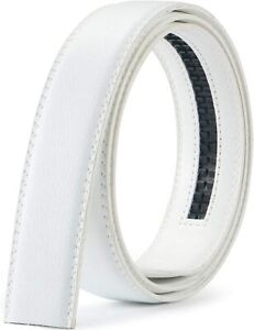 Mens Leather Ratchet Belt Strap Only 35mm Buckle Replacement Belt without Buckle