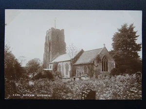 Suffolk EARL SOHAM St Mary's Church - Old RP Postcard by Christchurch - Picture 1 of 2