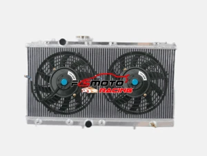 Aluminum Radiator&Fan For 1991-1999 Toyota Paseo Tercel EL44 EL54 EL45 TERCEL AT - Picture 1 of 7