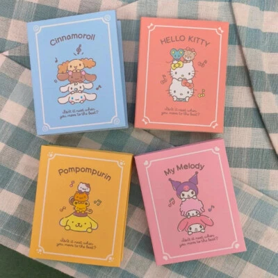 Sanrio HELLO KITTY Melody Note Memo Pads Folding Book Cinnamonroll Pompompurin - Image 1 of 4