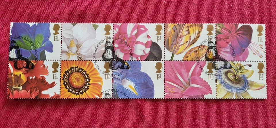 1997 Flowers Very Fine Used Stamps With FDI Cancellation - Image 1 of 1