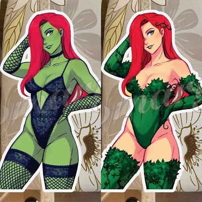 HANDMADE Batman Anime Poison Ivy Sticker Decal Vinyl laptop bikini fun DC Comics sexy