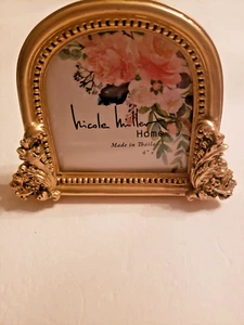 Nicole Miller Picture Frame Gold Ornate Baroque Style Photo 4x4 - Arched Top - Picture 1 of 10