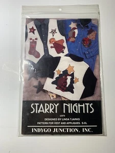 Starry Nights Angel Stocking Santa Tree Wreath Applique Craft Sewing Pattern - Picture 1 of 11