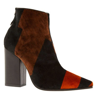 EMILIO PUCCI Geométrico Terciopelo Pana Botines Zapatos UK6 US9 EU39 Totalmente Nuevos Foto 1 de 4