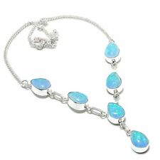 Australian Triplet Opal Gemstone Handmade Ethnic Style Jewelry Necklace 18"