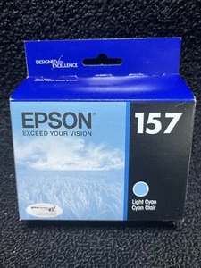 Epson Genuine 157 Light Cyan Cyan Ink Cartridge T157520 Date: January 2026 - Picture 1 of 3