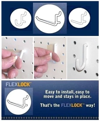 100  Peg Hooks 1/4" Pegboard  tool & craft organizers - Image 1 of 4