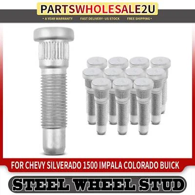12x Wheel Studs for Chevrolet Silverado 1500 GMC Yukon XL 1500 Saturn Outlook - Image 1 of 4