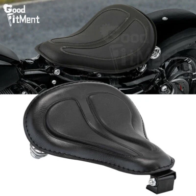 Motorcycle Solo Seat Saddle Classic Spring For Harley Sportster Suzuki Intruder - Image 1 of 4
