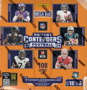 2024 PANINI CONTENDERS NFL FOOTBALL FACTORY SEALED MEGA BOX BRAND NEW IN STOCK!! - Picture 1 of 2