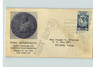 BYRD Expedición Antártica II, 1934 BYRD IMPERF Primer Día de Emisión, # 735a - Imagen 1 de 1