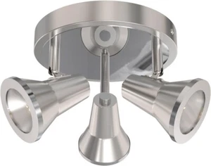 Ceiling Spotlights Nickel Finish Adjustable 10.5" in 3 Light Modern Semi Flush - Picture 1 of 8
