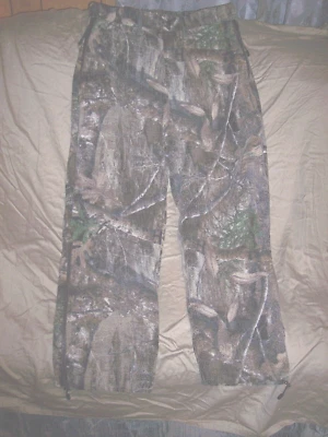 Mens Large Camo Pants Fleece Pants Type Camo Hunting Pants Lined Lightweight - Image 1 of 4