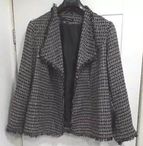 Ladies Wardrobe Essentials Eyelash Tweed Coat. Size 24 - Picture 1 of 5