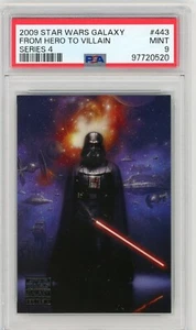2009 Topps Star Wars Galaxy 4 "FROM HERO TO VILLAIN" #443 PSA 9 MINT DARTH VADER - Picture 1 of 2