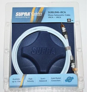 Supra Cables Sublink RCA Mono Subwooferkabel RCA Cinch 2m  Neu in OVP - Picture 1 of 4