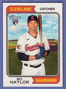 Tarjeta de novato Topps Heritage Bo Naylor 2023 #172 Guardians RC QTY - Imagen 1 de 2