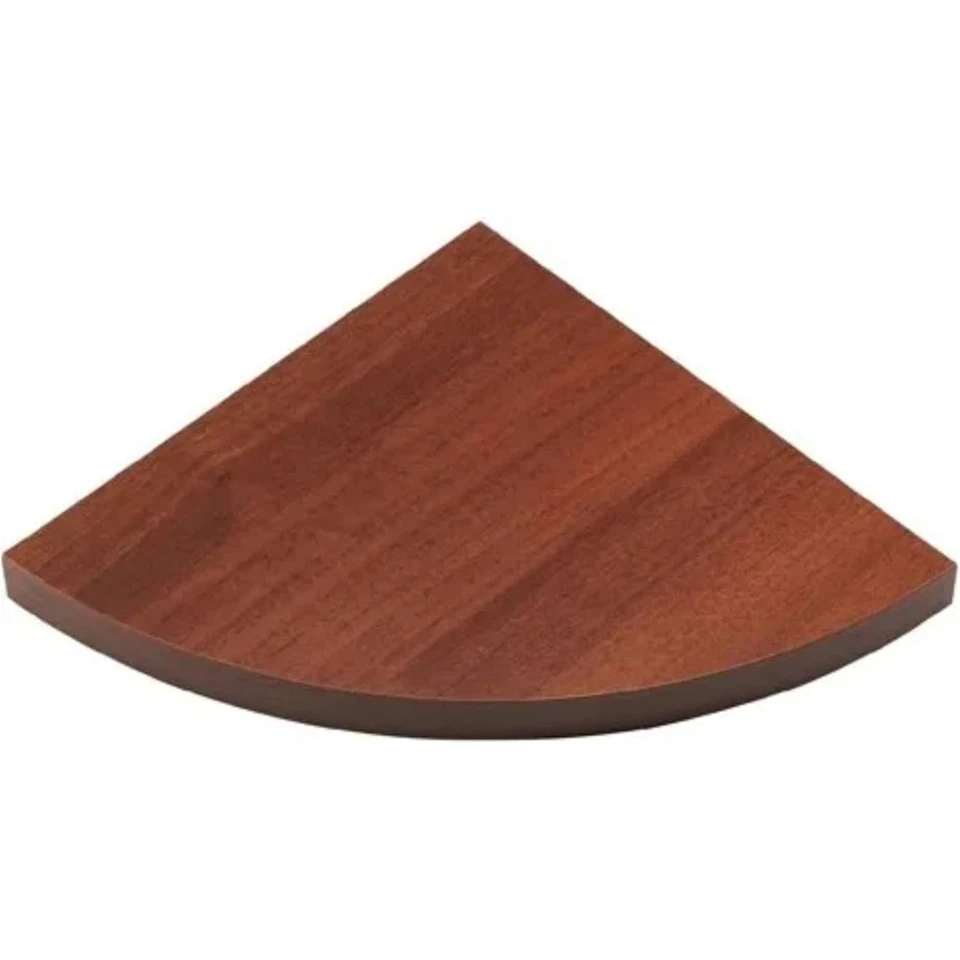 MENSOLA DA MURO ANGOLARE SOSPESA IN LEGNO DA PARETE BIANCO NOCE SPESSORE 18MM - Immagine 1 di 1