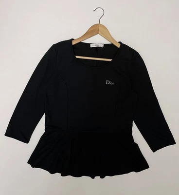 Dior Uniforms Women’s Top Blouse Black 3/4 Sleeve Size XL - Image 1 of 4