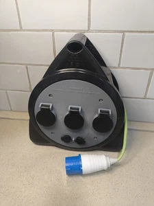 OUTWELL 15m CAMPING MAINS HOOK UP 3 WAY ELECTRIC PLUG SOCKET RCD MCB PROTECTION - Picture 1 of 7