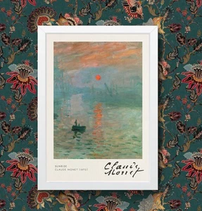 Claud Monet Sunrise 1872 Old Master Painting Art Print Wall Decor and size or - Picture 1 of 1