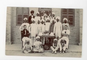 Indische Köche mit Schütze S.P Dunk Vintage Antik RPPC Postkarte Indien - Bild 1 von 3