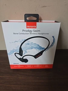 Aiwa Prodigy Cuffie Impermeabili Orecchio Aperto a Conduzione Ossea - Nero - NUOVE - Foto 1 di 1