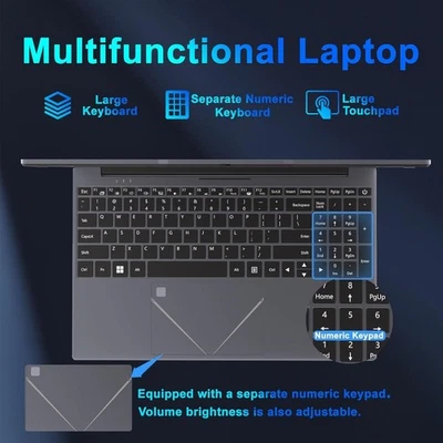 Laptop with Ryzen 5 3500U Processor, 16GB DDR4 RAM, 512GB SSD, 15.6 inch laptops - Image 1 of 4