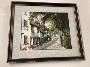 Gillian Tapsell Gouache Gemälde Kirche St. Rye, England 1993 - Bild 1 von 11